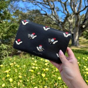 Marc Jacobs Embellished Tulip Leather Wallet / Clutch - RARE